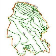 Map precipitation lines of Khuzestan