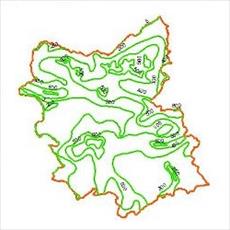 Precipitation contour map of East Azarbaijan province