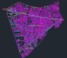 نقشه اتوکد منطقه 17 تهران بصورت قطعه بندی